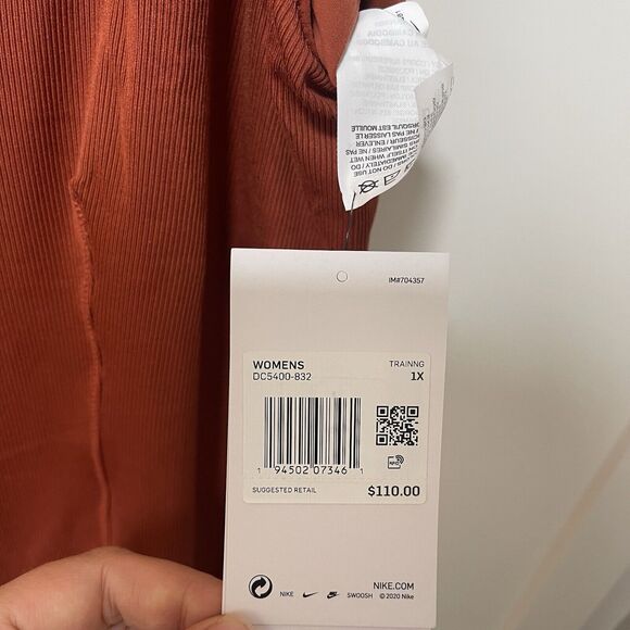 3 for 40$ Nike Jumpsuit 7/8 Layered Orange DC5400-832 Women’s Sz 1X NWT - Picture 4 of 5